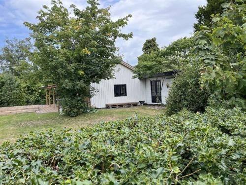 a white house with a tree in the yard at Holiday Home Alica - 200m from the sea by Interhome in Neksø