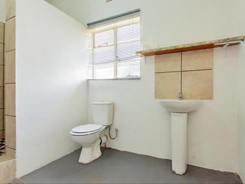 a bathroom with a toilet and a sink at Wiggins Self Catering in Jacobs Bay