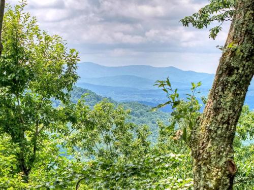 a view of the mountains through the trees at Stardust Ridge in Northcutt