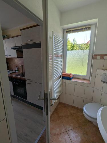 Bilik mandi di Gästehaus Stein im Thüringer Wald