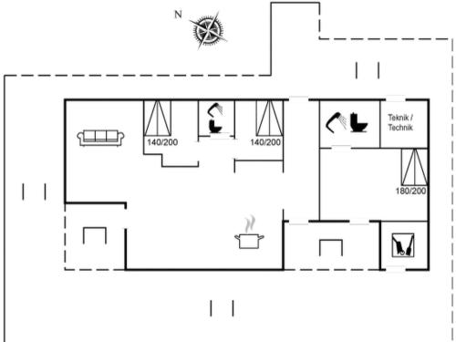 Plano de Holiday Home Frithbjorn - 900m from the sea by Interhome