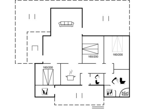 a floor plan of a house at Holiday Home Lissi - 3-5km from the sea by Interhome in Brovst