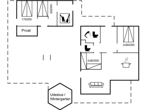 哈泽斯莱乌Holiday Home Naya - 500m from the sea by Interhome的房屋的块图
