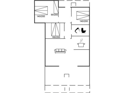 a floor plan of the proposed house at Holiday Home Franzisca - 200m to the fjord by Interhome in Roslev