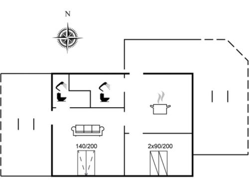 planta de una casa con diagramas en Apartment Felicia - 200m from the sea by Interhome, en Neksø