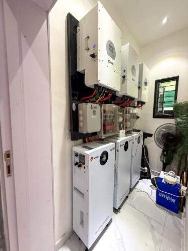 a laboratory with several machines in a room at Ncomhome Luxury Villa in Lekki