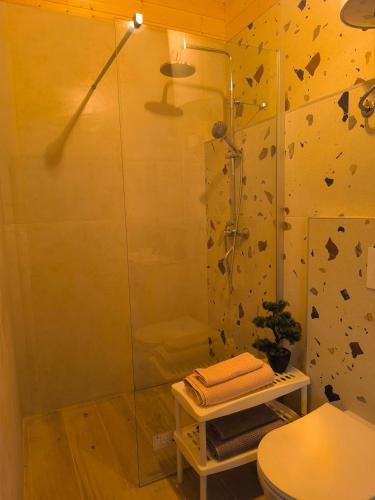 ザグレブにあるSjenicaのシャワーとトイレ付きのバスルーム