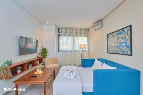 Télévision ou salle de divertissement dans l'établissement Stayhere Casablanca - Gauthier 2 - Contemporary Residence