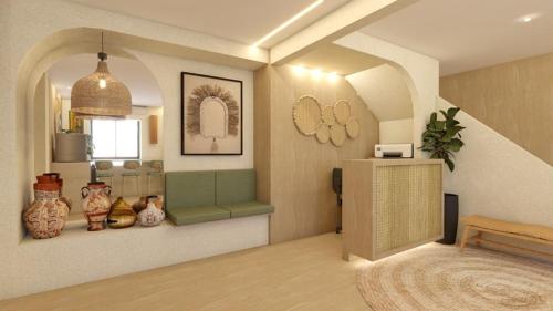 Un lugar para sentarse en Amazinn Hotel