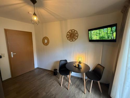 TV a/nebo společenská místnost v ubytování Nr 3 Gemütliches & helles Einzelzimmer in Kleve