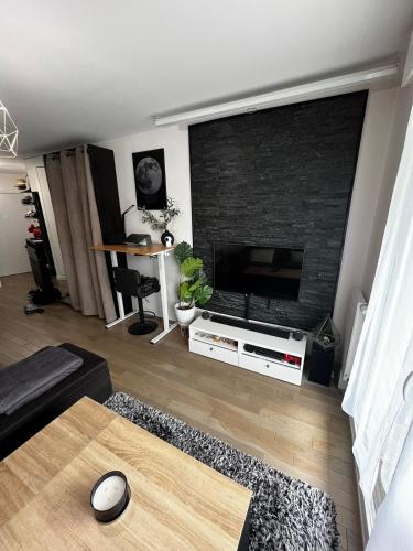 TV a/nebo společenská místnost v ubytování Apartment with a terrace