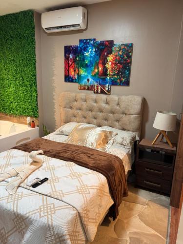 Postel nebo postele na pokoji v ubytování Nuevo y Renovado apartamento con jacuzzi