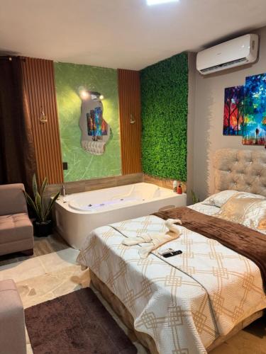 Postel nebo postele na pokoji v ubytování Nuevo y Renovado apartamento con jacuzzi