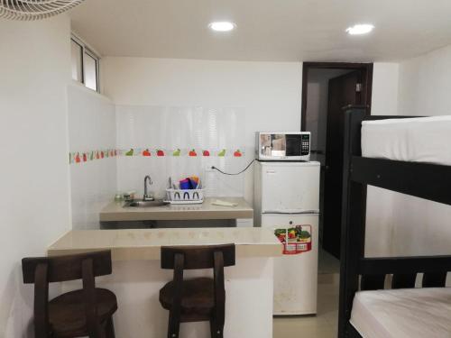 Dapur atau dapur kecil di Bull Shark Posada