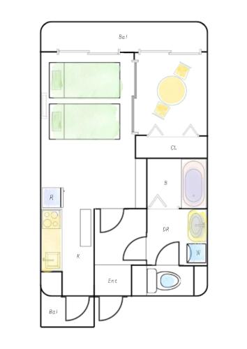 a floor plan of a small house at vetta kumamoto shinyashiki 703 in Kumamoto
