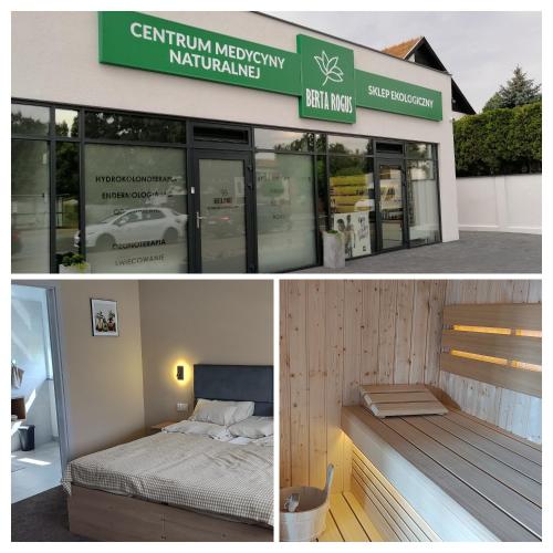 a store with a bed in front of it at Apartamenty Gościnne CMN BERTA ROGUS in Przeźmierowo