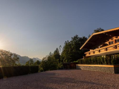 a house with a view of the mountains at City Hide-Away in Kitzbühel