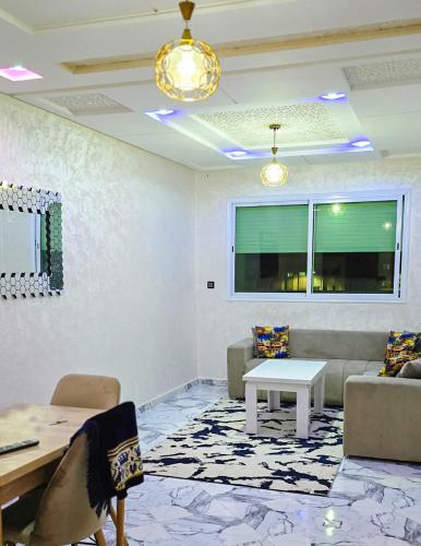 Posezení v ubytování Appart Hotel Fes Heritage Luxe - 2-Chambres, Garage & Proximité Medina