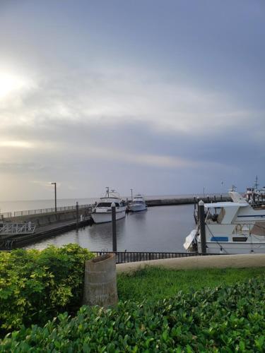 a group of boats docked at a dock at PalmBeachHousefrom69DaylyforPrsmin2PersPPartyP3rRoom in West Palm Beach