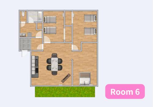 a plan of a floor plan of aominium at Vacation House 2 in Funabashi