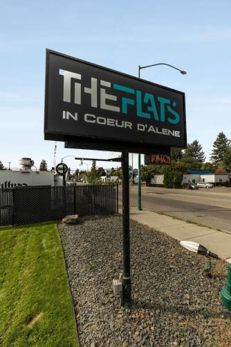 a sign for a let flats in gopher retailer at The Flats- Executive Suite-Downtown CDA in Coeur d'Alene