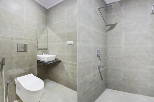 Bilik mandi di Super Hotel O Heera Nagar Formerly Cosy stay