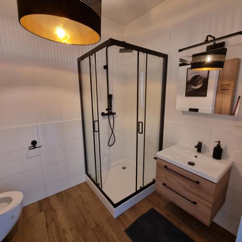 Phòng tắm tại Apartament Skarbowa Stella