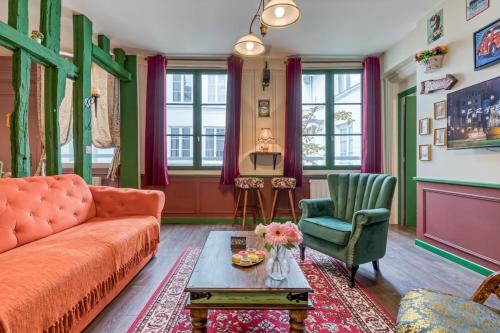 Χώρος καθιστικού στο Appartement Friends