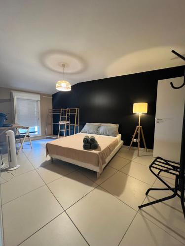 Postel nebo postele na pokoji v ubytování Apt Prado Plage Vélodrome