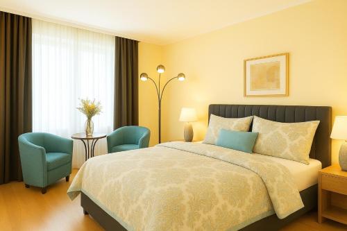 Ein Bett oder Betten in einem Zimmer der Unterkunft The Soho Altstadt Relais