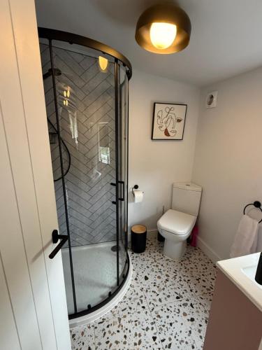 Koupelna v ubytování Robins' Rest - 22 Caer Beris Luxury Lodge Park NEW Sleeps 6 Riverside Reteat