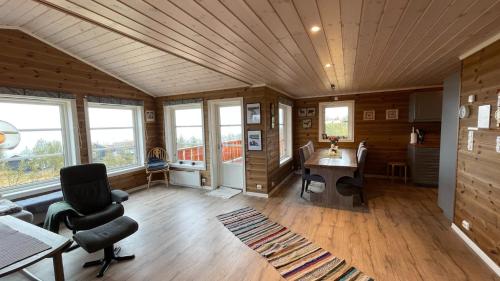 Posezení v ubytování Slettabu by Norgesbooking - cabin with lovely view