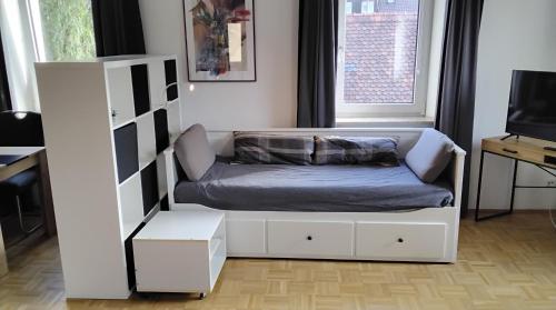 Ruang duduk di Ferienwohnung Heim