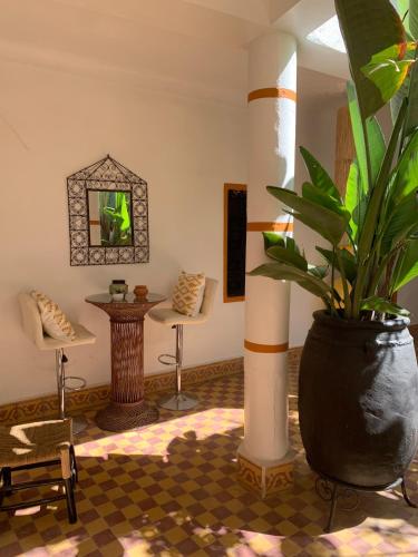 Posezení v ubytování Kasbah Habibi 2,4,6 personnes