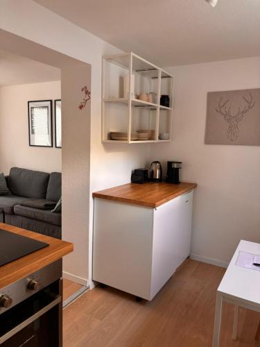 Η κουζίνα ή μικρή κουζίνα στο Modernes Apartment am Campus II