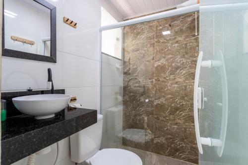 Koupelna v ubytování Loft em condominio com mar em Mangaratiba