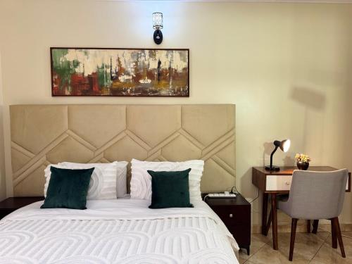 Ένα ή περισσότερα κρεβάτια σε δωμάτιο στο Semera Apartments
