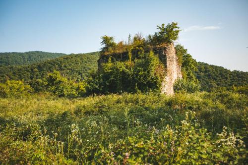 an old building on the side of a hill at Ethno Village in Shilda
