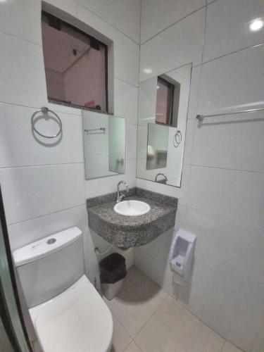 Koupelna v ubytování Hotel Capelari