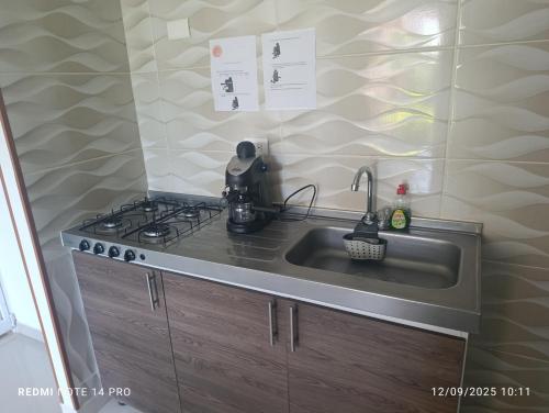 Η κουζίνα ή μικρή κουζίνα στο S91 apartamento