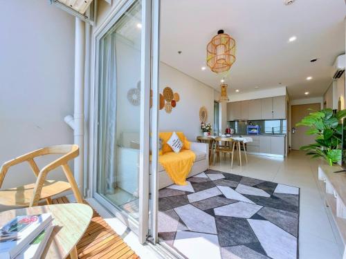 Posezení v ubytování The Song Premium Apartment - Căn Hộ Du Lịch Biển - Anh Khoa Homestay