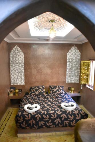 Cama o camas de una habitación en Riad LALLA JIHANE