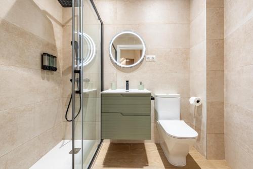 Koupelna v ubytování Casamar - New Studio Malagueta