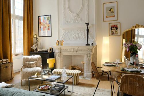 Coin salon dans l'établissement La cour d Anvers