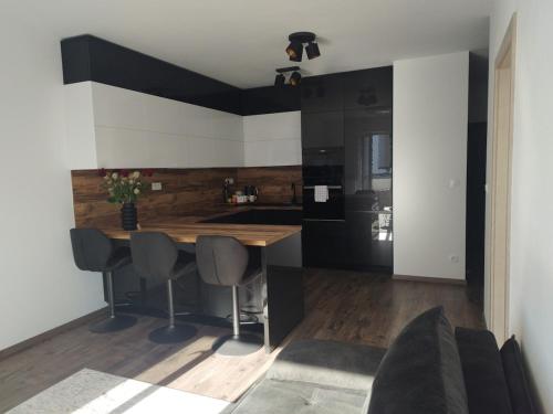 Kuchyň nebo kuchyňský kout v ubytování Muška apartment