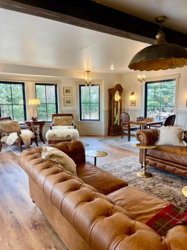 Ruang duduk di Highland Glen Lodge