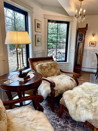 Ruang duduk di Highland Glen Lodge