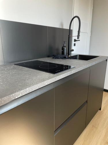 O bucătărie sau chicinetă la Apartament Imperial Przedmieście