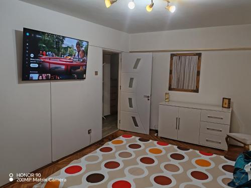 TV a/nebo společenská místnost v ubytování Central Studio