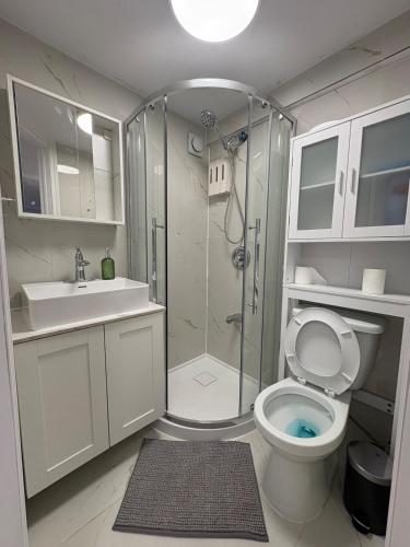 Ένα μπάνιο στο Renovated Studio w Parking Queen Bed and Sofa Bed